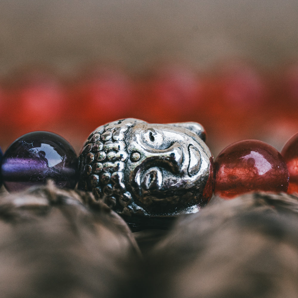 Buddha's Chakra - Buddha Head with chakra stones