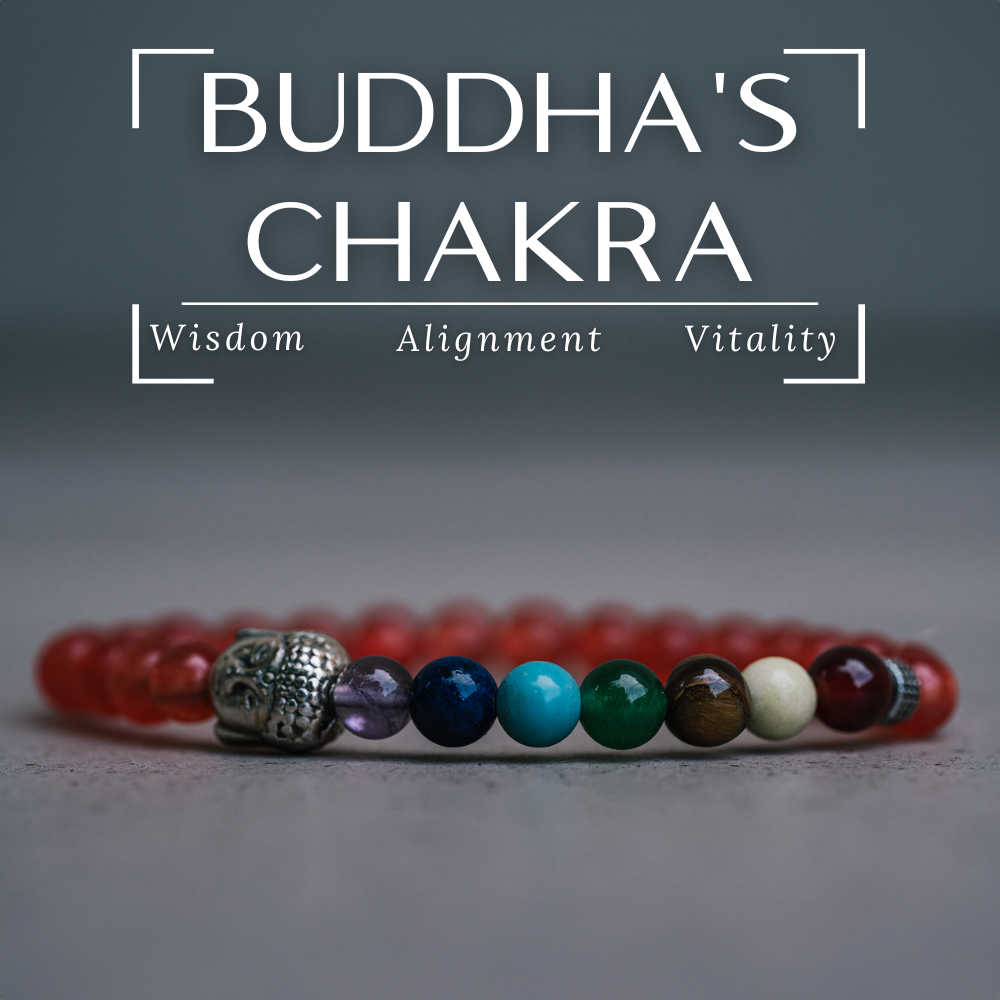 Buddha's Chakra - Buddha Head with chakra stones